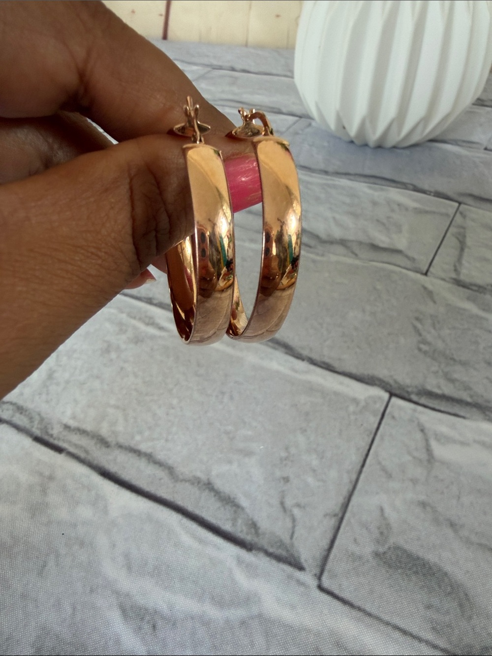 Milor bronze Italy Hoop Earrings - Picture 6 of 7